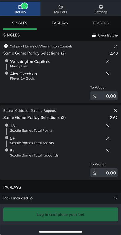 Same Game Parlays